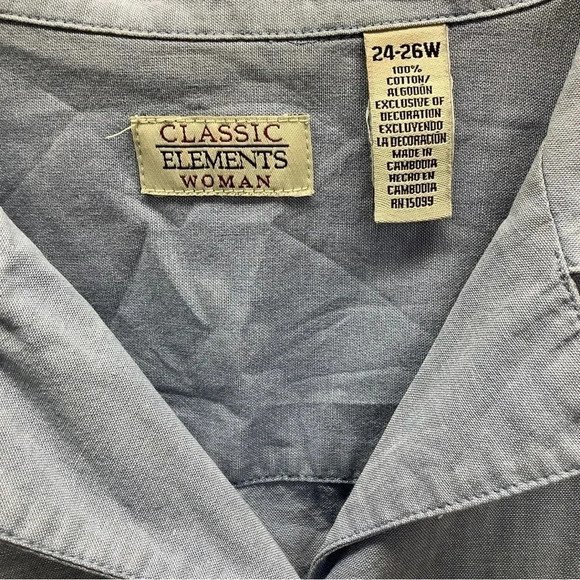 Classic Elements Light Denim Short Size 24-26W  (Preowned) - Picture 4 of 6